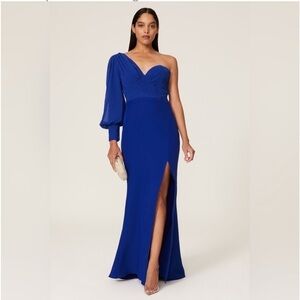 Elle Zeitoune Charles One Shoulder Gown Dress